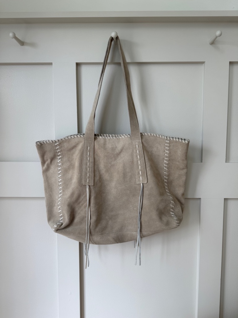 Free People Suede Tote Bag in Light Taupe - Women's Shoulder Tote